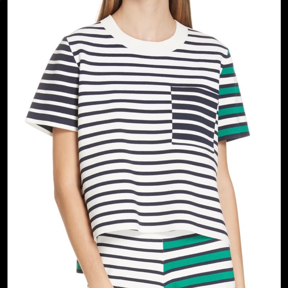 Tort sport tech knit Breton Shirt - TORY BURCH